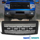 Fits 2009-2014 Ford F150 Matte Black Raptor Style Front Bumper Hood Grille 1PC (For: 2014 Ford F-150)