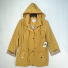 Charter Club Anorak Jacket Womens Large Water Resistant Hooded Yellow Gold