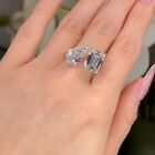 Wedding Ring 5.00 Ct IGI GIA Lab Created Emerald Pear Cut Diamond 14k White Gold