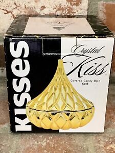 Hersheys Kisses Crystal Candy Dish In Gold By Godinger Shannon Crystal 🔥🔥