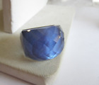 Swarovski Nirvana 55 blue faceted crystal band ring size 6