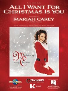All I Want for Christmas Is You Sheet Music Piano Vocal Book NEW 000348378