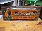 Vintage Case Tractor Farm Machinery Advertising Sign Paint On Rasied Beveled Tin