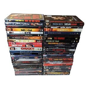 Lot of 50 Horror DVD Movies Halloween Ichi Grudge Hostel Chucky Black X-mas
