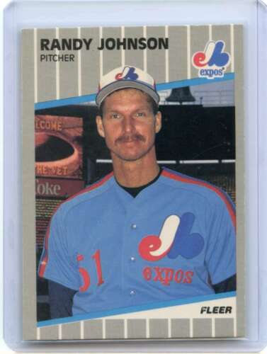 Randy Johnson Rookie Card 1989 Fleer #381 Montreal Expos