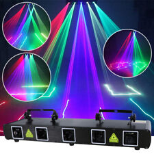Laser Light 5 Lens 5 Beam RGBYC DJ Stage Lighting Disco Show DMX Projector Light