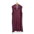 J. Jill Ditsy Floral Button Down Maxi Dress Women's Size 3X Red Blue Sleeveless