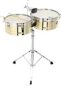 Latin Percussion Matador 14-inch and 15-inch Timbales - Brass