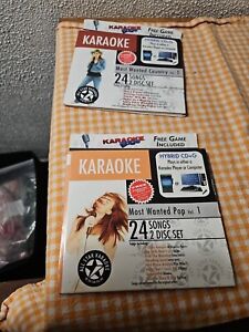 2 All Star Karaoke  Hybrid CD+G 2 disc set. Most Wanted Pop 1, And Country 1
