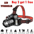 Super Bright LED Headlamps USB Rechargeable Headlight Head Lamp Torch Zoomable
