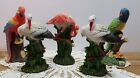 Tropical Bird Figurines Colorful Assorted Lot of 5 Decorative Resin Collectibles
