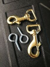 EVH Style Strap Brass Snap Hook and Eye Set