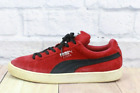 PUMA Quilted Men's Red Suede Lace-up Classic Sneakers Shoes Size 8