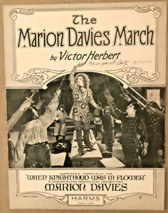New Listing1922 SILENT FILM STAR sheet music MARION DAVIES MARCH piano solo VICTOR HERBERT