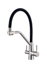 3 in 1 stainless steel flexible hose rotatable kitchen faucet drink water faucet