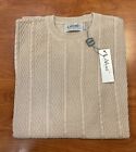 SUMMER LaVane Men's SAND Solid Cable Light Weight Short Sleeve Sweater M-4X