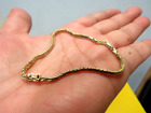 Gorgeous 14K Yellow Gold Solid Link Chain Bracelet 7-1/4