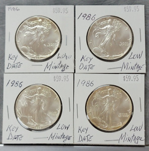 1986 American Silver Eagle BU Coin 1 Oz US $1 Dollar Uncirculated First Year *86