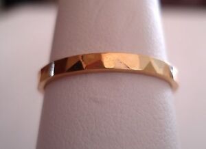 2 MM. Hammered  10 K.&14 K. Solid Gold Band or Stacking Ring Handmade in U.S.