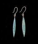 VTG Turquoise Sterling 925 Inlay Dangle Earrings Navajo Native American Indian