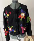 Michael Simon L XL Clown Sweater Cardigan Collectible Work Of Art Mothers Day