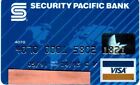 Security Pacific Bank Visa Classic exp 1993