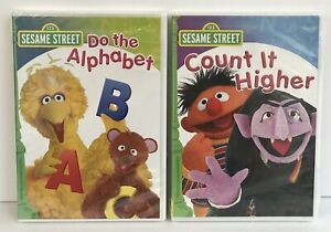 2 Sesame Street Learning Count It Higher & Do The Alphabet DVDs Educational New