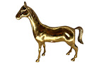 Vintage Mid Century Large Brass Horse Statue Figurine