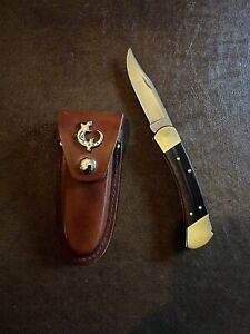Vintage ‘81-1986 Buck Knives Model 110 4 Dot Folding Hunter, Nice!