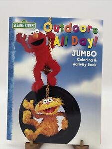 Sesame Street Jumbo Coloring Book Outdoors All Day - Unused New Ch14