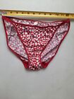Vintage Red Hearts Cotton String Bikini Panties Sized XL Sissy