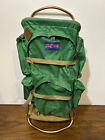 Vintage JanSport Backpack Hiking Camping Travel USA External Frame Forest Green