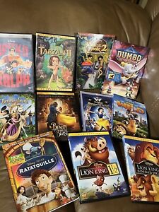 Huge Lot 11 Walt Disney DVDs Lion King Snow White Tangled Beauty Beast Dumbo Mor