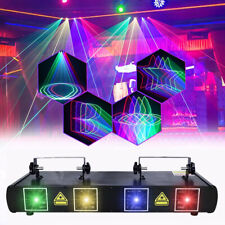 4 Lens RGBY Laser Lighting Strobe LED Projector Stage Light DMX DJ Disco Show