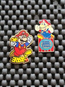 Vintage Nintendo Super Mario Bros Pin Badge Spain Swiss Rare Promo SNES GBA N64