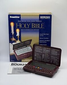 1996 Franklin Bookman Electronic Holy Bible King James KJB-770 Tested Working