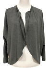 ZARA BASIC T-shirt Special COLLECTION Women's Cardigan Gray Open Front Sz L