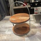 Magnolia Hearth & Hand Cake Stand - Brown Two Tier