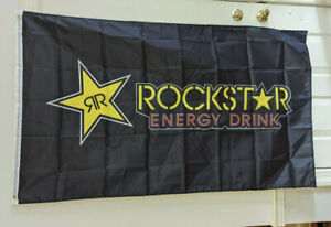 Rockstar Energy Drink Flag Banner 3x5 ft Mancave Garage Flag MX/SX