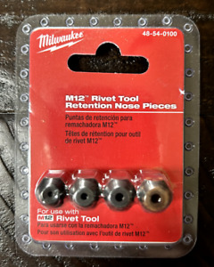 Milwaukee M12 Rivet Tool Retention Nose Pieces Set (4-Pack) 48-54-0100