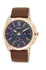 Guess Gents Vertex Multi Dial Leather Strap Watch W1217G2