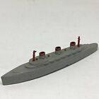 Vintage Diecast Tootsie Toys Gray & Red Ship (B3C-12) Cruiseship 1942 With Axels