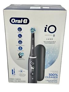 Oral-B iO Series 6 Luxe Electric Toothbrush - BLACK LAVA - New/Sealed