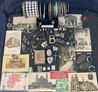 Vintage-now Junk Drawer Lot (48B) Postcards, Costume Jewelry, Miscellaneous