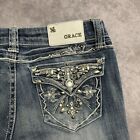 Grace In LA Jeans Womens Size 28 Bootcut Embellished Bling Rhinestone Cowgirl