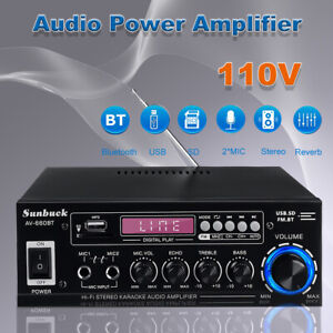 3000W 2 Channel bluetooth 5.0 HIFI Power Amplifier Audio Stereo Amp Home Car FM