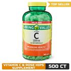 Spring Valley Vitamin C with Rose Hips, 1000mg, 500 Tablets