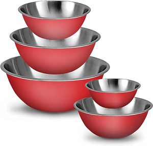New ListingMeal Prep Stainless Steel Mixing Bowls Set, Home, Refrigerator, and Kitchen Food