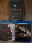Taken, Taken 2 & Taken 3 Blu-Rays - all 3 movies 