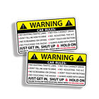 2PCS Warning Car Rules Caution Funny Sticker Vinyl Decal Reflective Car Truck